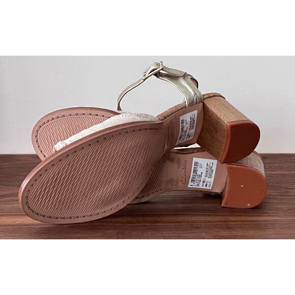 Clarks Womens Ellis Clara Leather Open Toe Slingback Sandals Size 8 - Picture 7 of 15